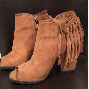 Dolce Vita for Target fringe booties Size 10